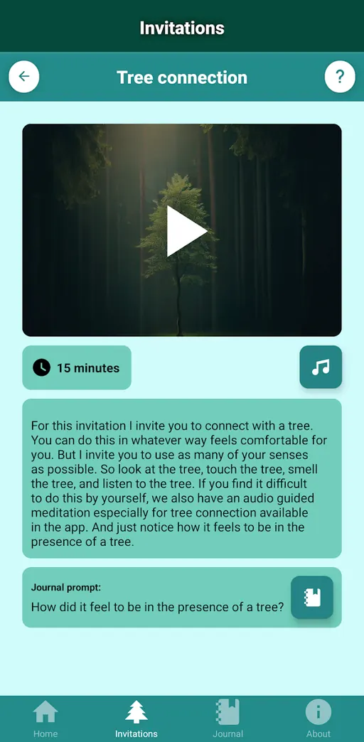 Invitation details screen