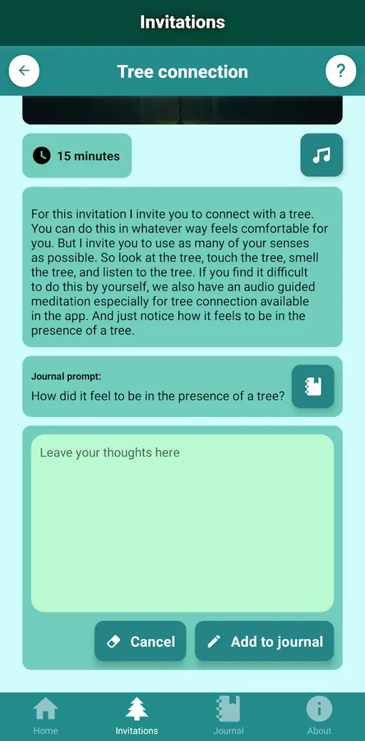 Journaling functionality
